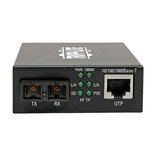 Tripp Lite Network Copper Rj45 Ethernet To Fiber Sc Duplex Singlemode Cable Extender Converter, 1310Nm Wavelength, Gigabit Network, Extend 12.4 Miles / 20 Km, 2-Year Warranty (N785-Int-Sc-Sm) #TOP2