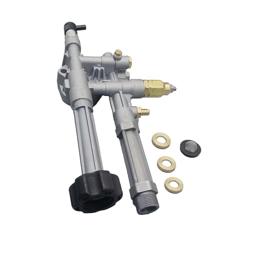 Pressure Washer Pump Head Assembly AR43361 Troy Bilt SRMW2.3G28 SRMW2.4G28 Pumps AR43361 Pressure Washer Pump Head Replacement for Annovi Reverberi for Troy Bilt with Unloader and Relief Valve