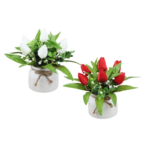 Tulipes en céramique : fausses fleurs durables sans flétrissement ni eau - 2