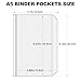 Antner 12PCS A5 Binder Pockets 6 Holes Budget Cash Envelopes for Budgeting, Clear Zipper Folders Planner Inserts Loose Leaf Bags Binder, Waterproof PVC Document Pouch Filing