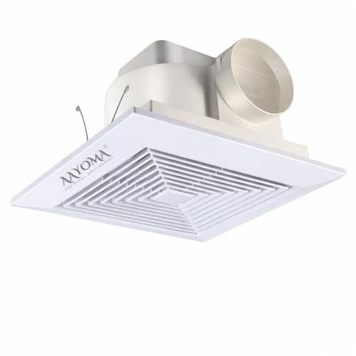 Image of Ceiling Mounted Fan (Size-10 Inch) | Ceiling Exhaust Fan | ISO, CE, RoHS Certified | Fresh Air Ventilation System for Bathroom Kitchen Office | High Speed Silent Exhaust Fan 10 inch