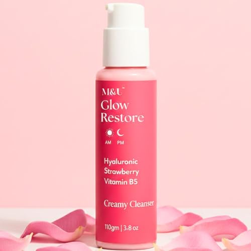 Glow Restore Face Wash Gentle Skin Cleanser for Dry, Normal Sensitive Skin - 110 ml| Hydrating Face Wash with Niacinamide, Vitamin B5| Dermatologist Recommended| Paraben, Sulphate Free