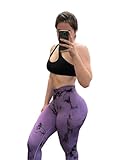 DFEPPJHG Pantalones De Yoga Mujer Leggings De Fitness De Cintura Alta para Mujeres, Pantalones De Yoga Suave para Mujeres, Deportes De Gimnasia Abdominal Que Corren Leggings con Bolsillos-Púrpura-SG