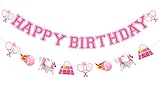 Jollyboom Tennis Geburtstag Dekorationen Mädchen, Tennisball Happy Birthday Banner Girlande für Sportschläger Thema Tennisliebhaber Party