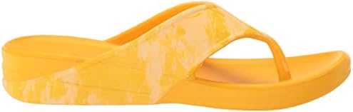 BZees Womens Villa Print Thong Yellow Tie Dye 9 M | Image 5