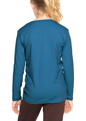 Image of Shirts for Girls Long Sleeve Crew Neck Top, Hoodie or 3 /4 Sleeve Soft Stretch Kids Lightweight Size 2-16