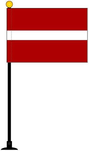 Amazon ラトビア 国旗 ミニフラッグ ポール 吸盤付き 高級テトロン製 地図 国旗 おもちゃ
