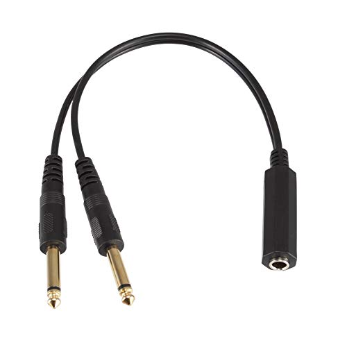 NeverSad 6.35mm Splitter Dual Male To Female Cable Adapter 37CM Y Splitter Cable Cord AS99