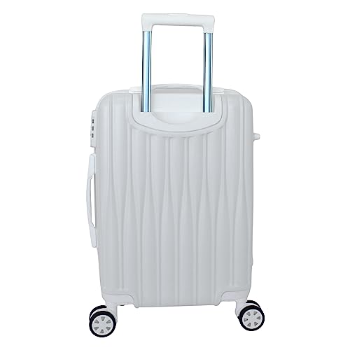 World Traveler Snow 3-Piece Expandable Spinner Luggage Set, Cream White, One_Size4