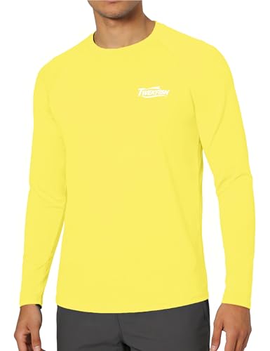 Image of Men's Rash Guard Long Sleeve, UPF 50+ UV Protection Sun Shirt, Quick Dry Lightweight T-Shirt for Fishing Swim Surf
