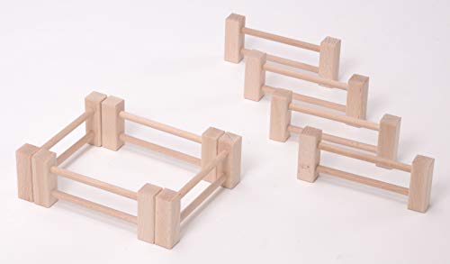 Bätz Holzspielwaren Zaunset 8 Zäune / Zaunelemente als Zubehör für Stallgebäude / Material: Holz / Made in Germany / 3+