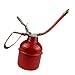 Oil Can,Manual Iron Oiler Can,Red Metal Lever Style Lubrication Oiling Can with Flexible Spouts,Multipurpose Pump Oil Can for Car Bike Motor and Machines,Fluid Container (400ml)