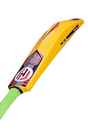 Image of Full Size Durable Plastic Cricket Bat for Kids & Adult for Beach & Backyard- Yellow Color