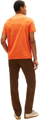 Tommy Hilfiger Herren T-Shirt Kurzarm Script Monogram aus Baumwolle, Orange (Brilliant Orange), S – Ansicht 3