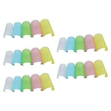 Capa do livro ARTIBETTER 25 Pcs Prático Protetor Protetores Covers Filme Plástico Flauta Flauta Flauta Chave Tampa Plugue Cor Aleatória