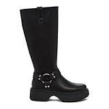 Rocket Dog Women's Platform Becca Biker Plush Foam Comfort Tall Boot