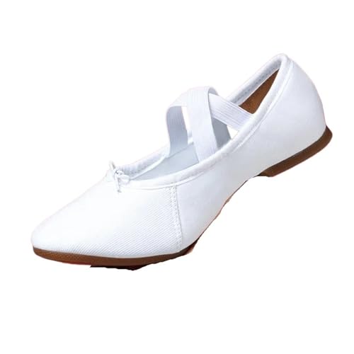 Women's Latin Dance Shoes Adult Jazz Ballroom Canvas Dance Shoes Women Teacher Soft Sole Latin Modern Dance National Shoes for Latin, Salsa, Samba, Chacha
