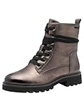 Jana Botas de encaje para mujer Flat TEX + botas veganas de media longitud, Pewter, 37 EU, gris peltre, 37 EU