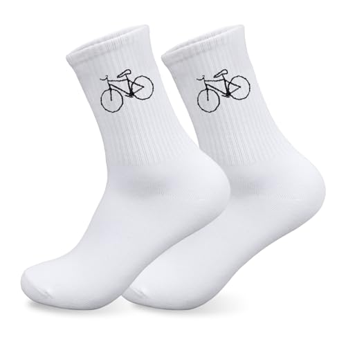 HUKUMA Chaussettes de vélo de course, 35 à 46, pour homme et femme, accessoires de vélo de course, chaussettes de tennis, cadeau amusant pour homme et...