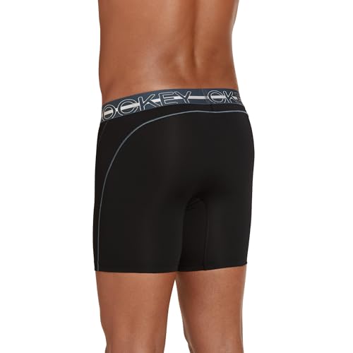 Jockey Sport Men's Underwear Silver Microfiber 7.5" Boxer Brief2