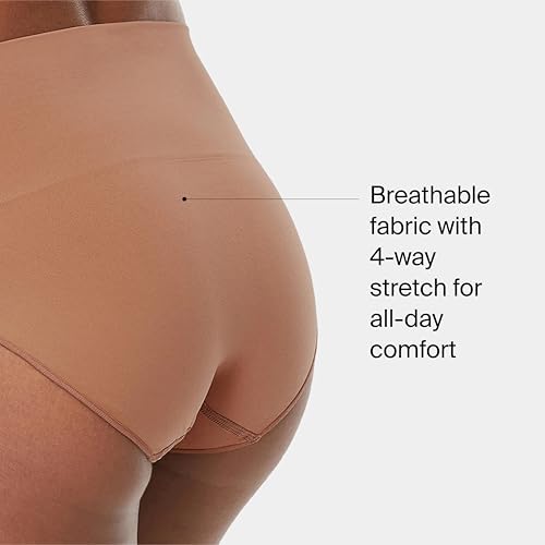 Image of SPANX SPANXshape Everyday Shaping Brief - Core Control Shapewear Underwear - Invisible Under Clothes - Seamless Design