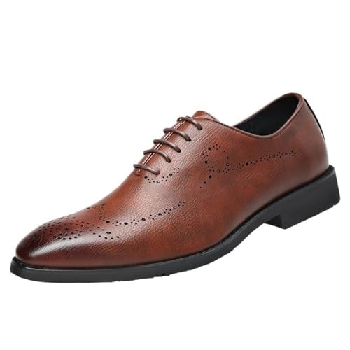 Premium Leather Oxford Shoes for Men Comfortable Lace Up Office Shoes with Stylish Design for Work