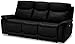 Produktbild Ibbe Design Schwarz Leder 3er Sitzer Relaxsofa Couch mit Elektrisch Verstellbar Relaxfunktion Heimkino Sofa Bremen mit Fussteil, 217x99x100 cm