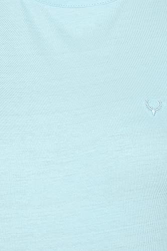 Image of Allen Solly Women's Solid Round Neck T‑Shirt | Regular Fit | Soft Cotton | Everyday Casual Essential
