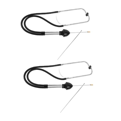 LOLIPPYY 2 piezas Herramienta Portátil de Detección de Fugas de Agua Bastón Acústico de Acero Inoxidable para Pruebas Subterráneas Tuberías Instrumento Preciso para Localizar Filtraciones