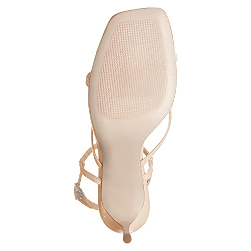 Piepiebuy Womens Square Toe Heeled Sandals Thong Criss Cross Ankle Strap Stiletto Heel Wedding Dress Party Shoes #TOP5