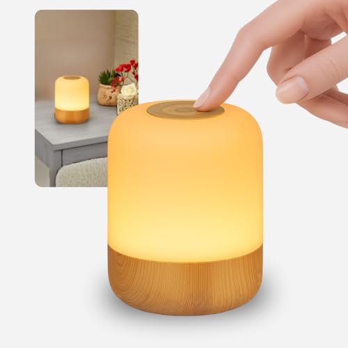 Luminária de Mesa Abajur de Cabeçeira Sem Fio Recarregável 3 Modo...