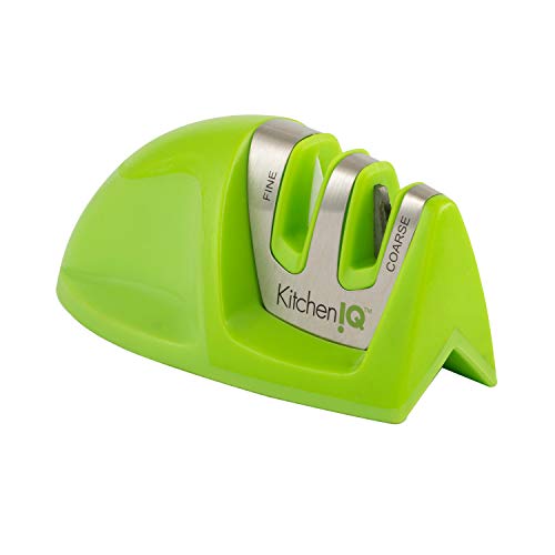 KitchenIQ EDGE GRIP 2-STAGE KNIFE, GREEN Kitchen Sharpener