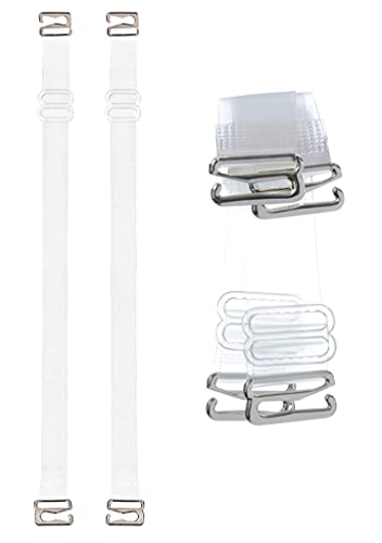 Image of eDESIRE Women's Invisible Clear Adjustable Shoulder Transparent Silicone Bra Straps | Bra Straps Only, Free Size