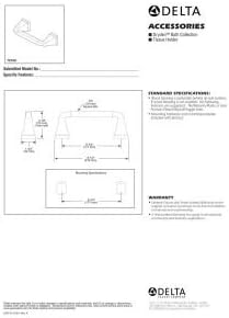 Miniatura 2 de Delta Faucet 75150-PN Dryden - Soporte para pañuelos (1.8 x 3.2 x 8.5 in), níquel pulido