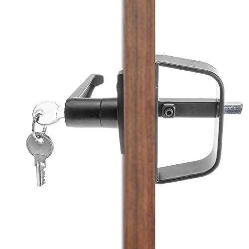 Shed Door Latch LHandle Lock Kit with 2 Keys, 41/2" Stem Shed Lock