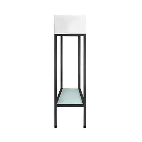 Image of Swiss Madison Pierre 19 Single, Freestanding, Open Shelf, Matte Black Frame Bathroom Vanity