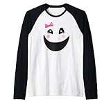 costume di halloween faceasy da ragazza fantasma spettrale maglia con maniche raglan