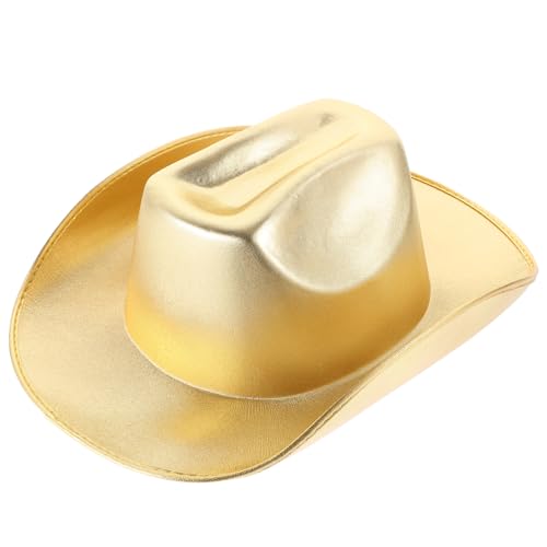 Chapeau cow-boy doré pailleté ORFOFE unisexe pour fête costume de style western