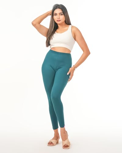 Image of Loveit Womens Solid Viscose Slim Fit Ankle Length Leggings