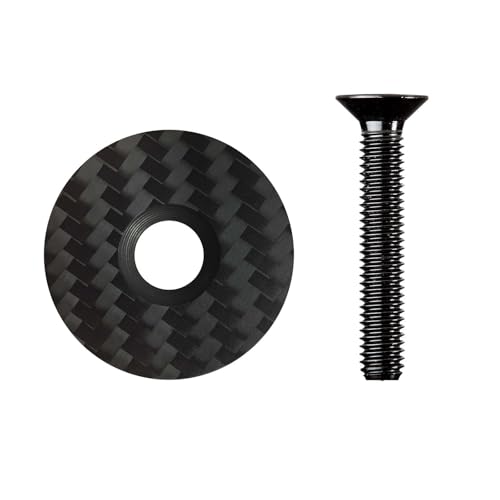 CHENZILIN Carbon Fibers Headsets Caps with Black Screws for Enhancing Cycling for Enhancing Cycling Performances