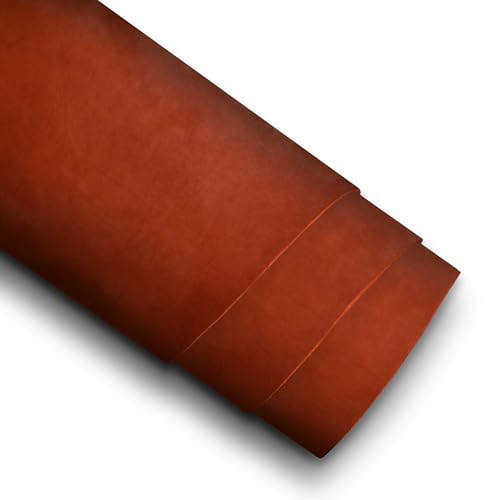 ELW 12-14 oz (4.8-5.6 mm) Bridle Veg Tan Leather Pieces Cowhide |Chestnut 1-2 SQ FT| Tooling Thick Leather Material Sheets Belts, Straps,Sheath, Holster, Saddle, Remnants, Scraps, Shapes