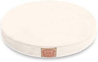 baibu Chair Pads,Round Memory Foam Seat Cushion Lumbar Support Pillow for Chair,-White 16"