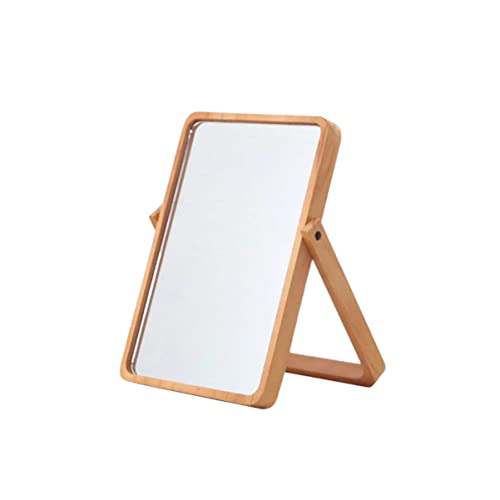 Espejo de maquillaje de madera plegable WOONEKY