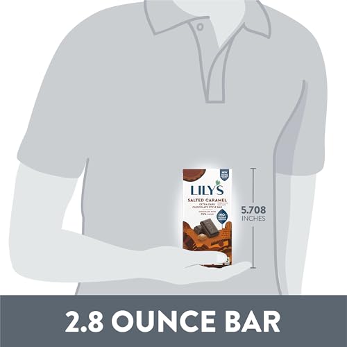 Image of LILY'S Salted Caramel Extra Dark Chocolate Style No Sugar Added, Sweets Bar, 2.8 oz