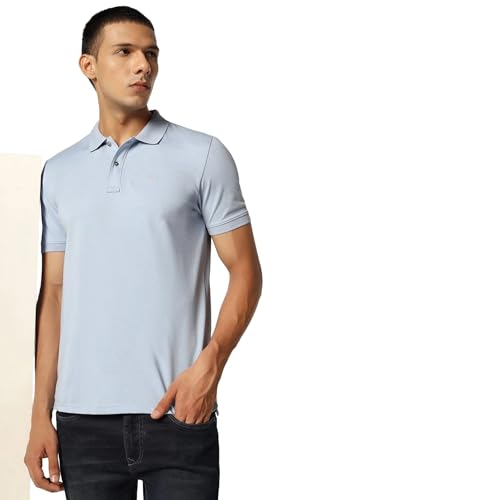 Image of blackberrys Men's Slim Fit Solid Polo T-Shirts