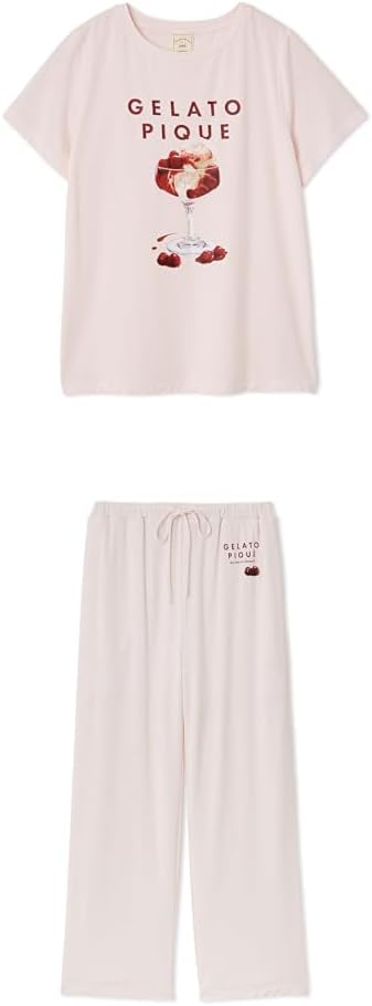 GELATO PIQUE ジェラートピケ　デザートロゴTシャツ上下セット gelato pique（ジェラートピケ）の「COOLレーヨンデザートロゴT