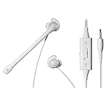 オーディオテクニカ ATH-202COM インナーイヤーヘッドセット PC/PS4/PS5/Switch/Xbox One/ 3.5mmステレオ4極 ノイズキャンセリングマイク 手元コントローラー 抗菌・消臭加工 U型コード ATH-202COM WH