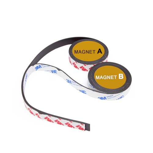 Paired A+B Magnetic Tape Strips 6.5ft x 0.6