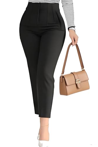 BIRW Womens High Waisted Pants 2025 Trendy Skinny Business Work Casual Pencil Trousers with Pockets