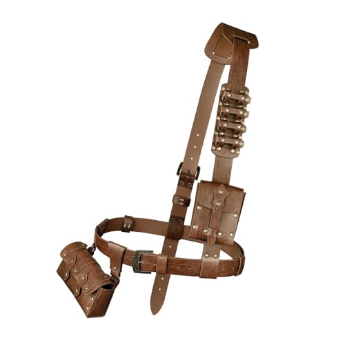 Ceinture médiévale en cuir marron pour compléter un costume de fête